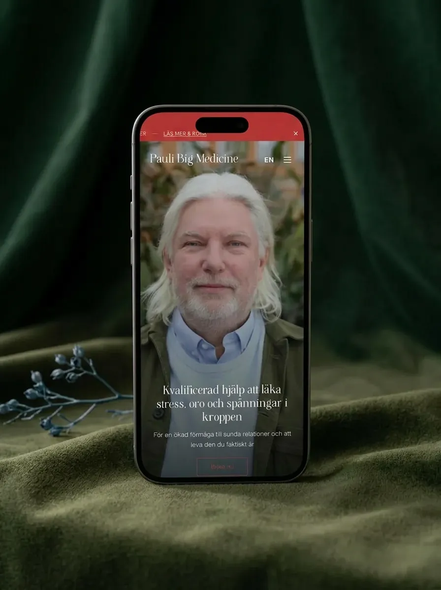 Pauli Big Medicine shown on a phone